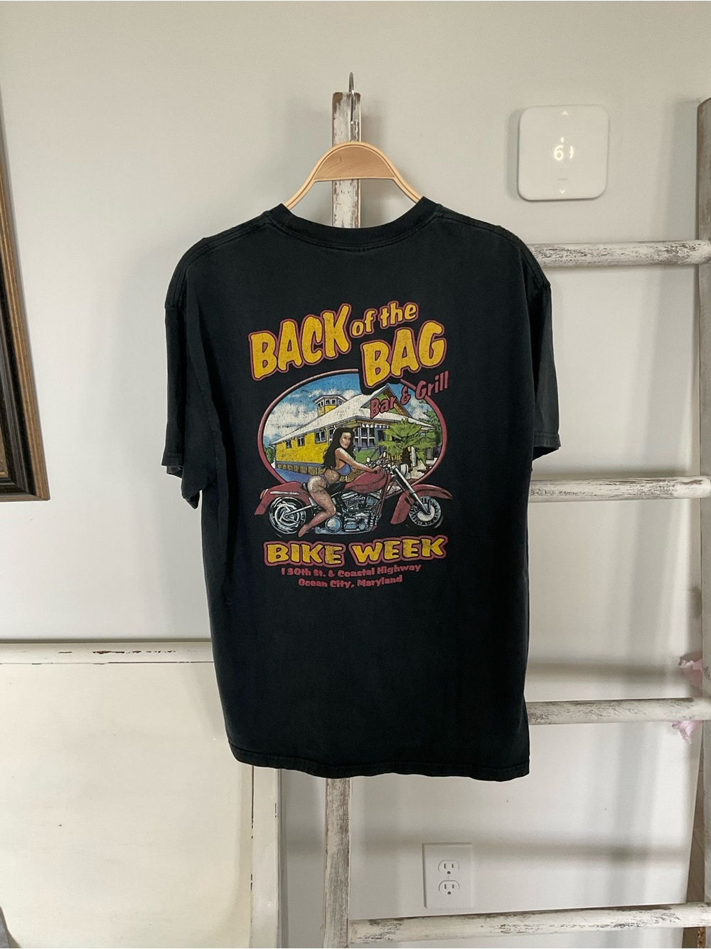 AOP Vintage Y2K Bike Week Daytona Beach T-Shirt Harley Grunge, Size Large VGUC